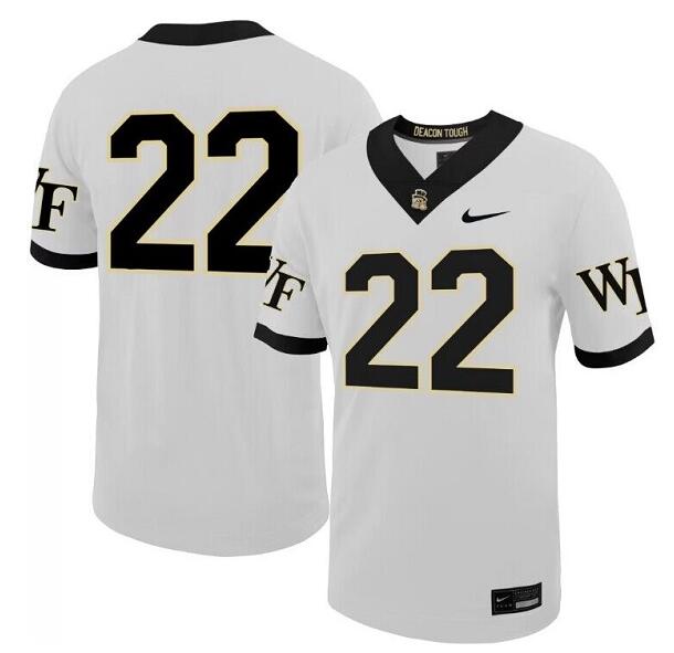 Men's White Wake Forest Demon Deacons Customized Stitched Football Jersey